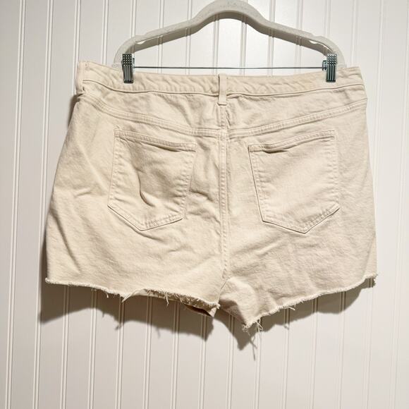 Torrid Beige Classic Denim High Rise Shorts Plus Size 20 - Picture 5 of 6